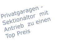 Privatgaragen -Sektionaltor  mit Antrieb  zu einen Top Preis